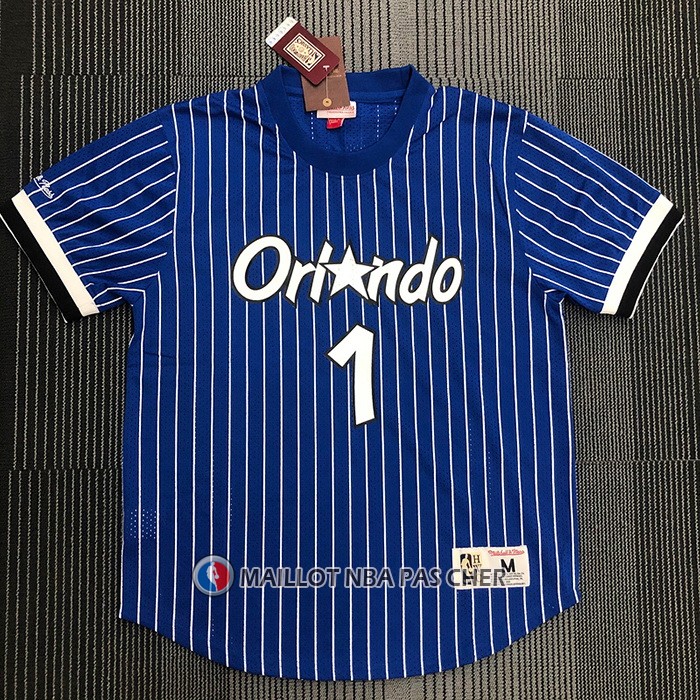 Maillot Manche Courte Orlando Magic Penny Hardaway NO 1 Bleu